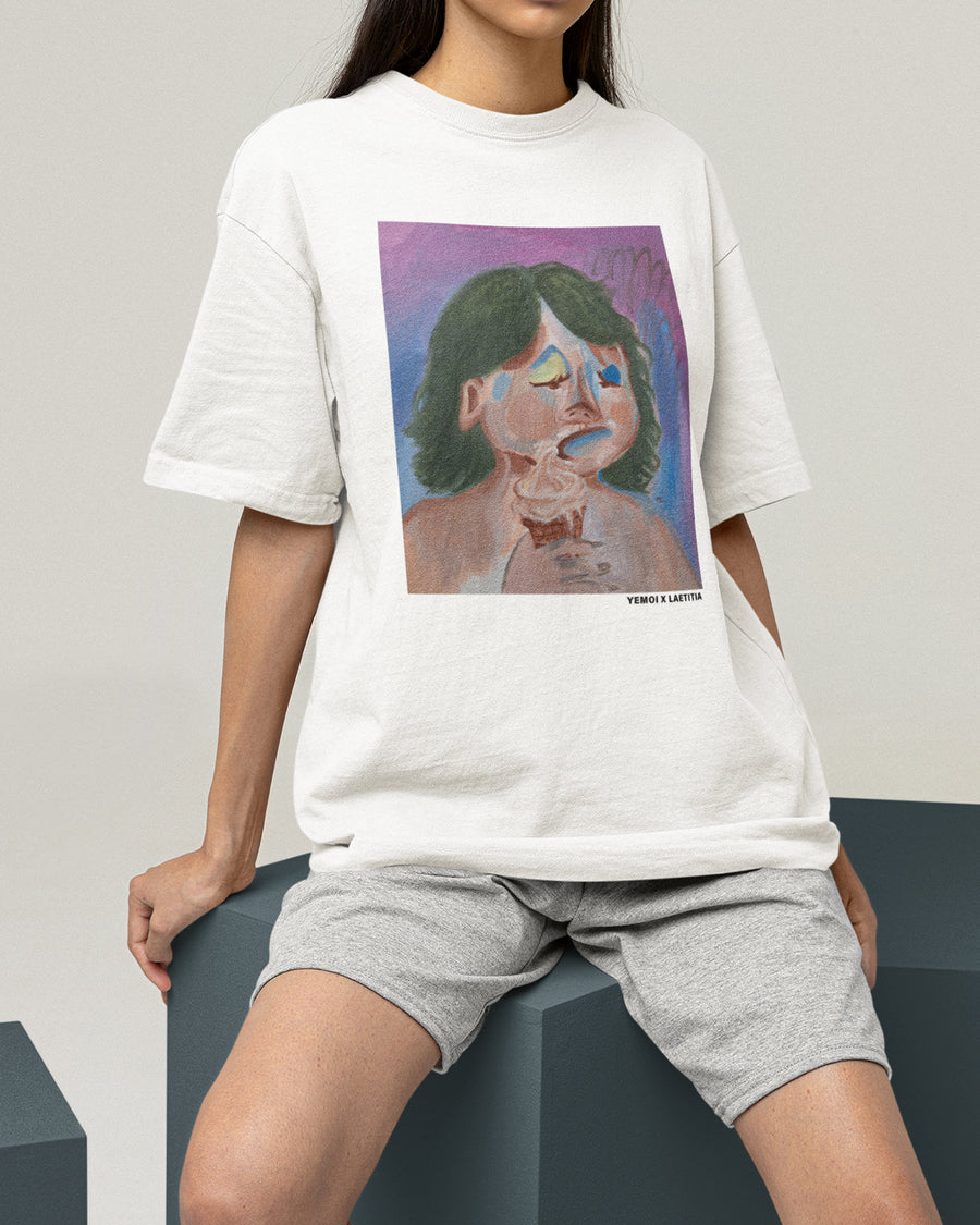 [Wearing the Art_ LAETITIA] Oversized Streetwear Art printing Casual T-shirts