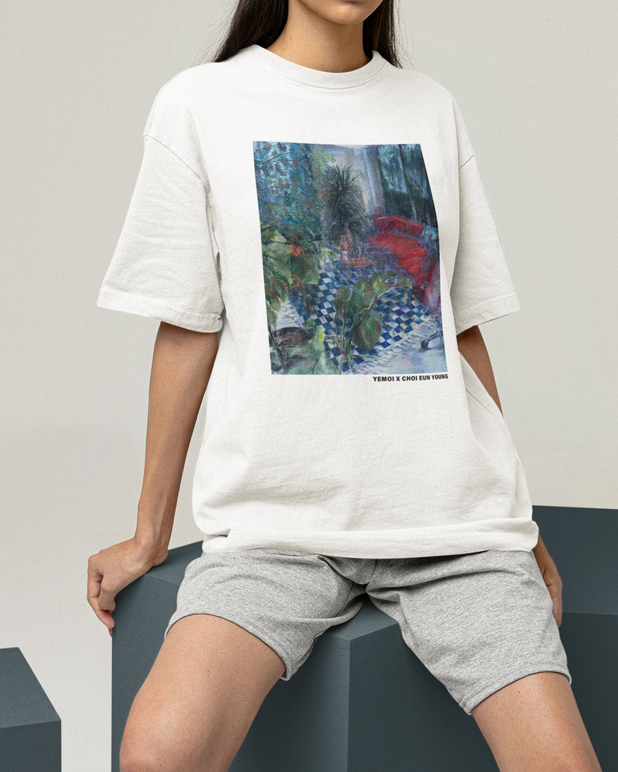 [Wearing the Art_ Choi Eun Young] Oversized Streetwear Art printing T-shirts Casual