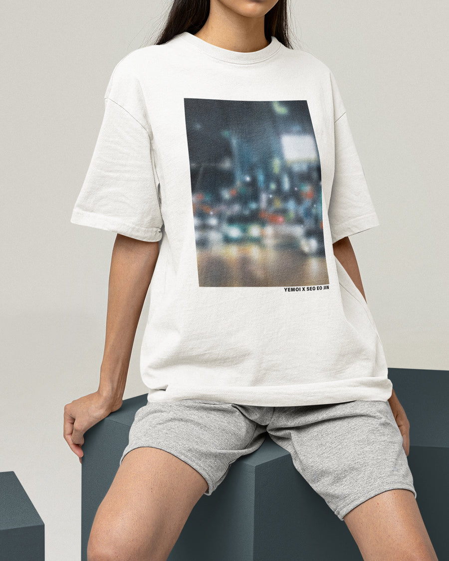 [Wearing the Art_ Night no.2 ] Oversized Streetwear Art printing T-shirts Casual