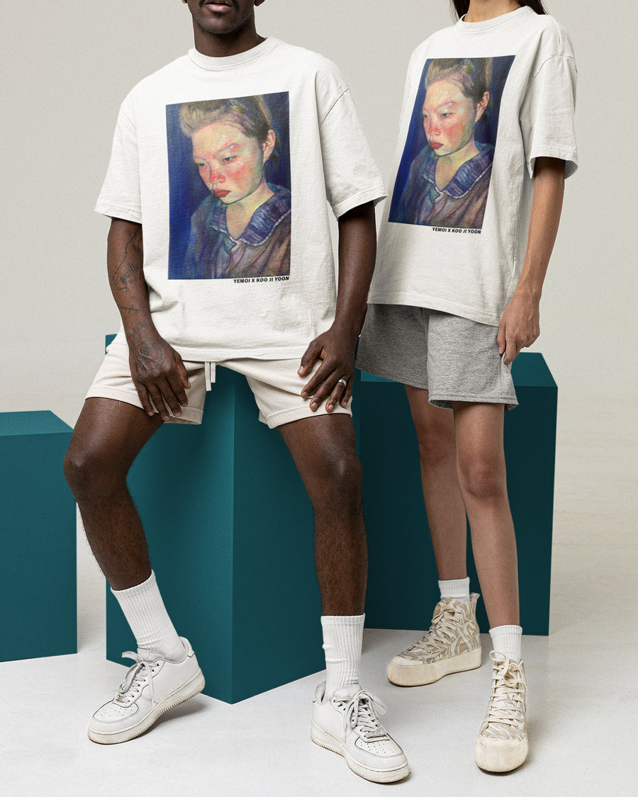 [Wearing the Art_ Koo Ji Yoon ] Oversized Streetwear Art printing Casual T-shirts